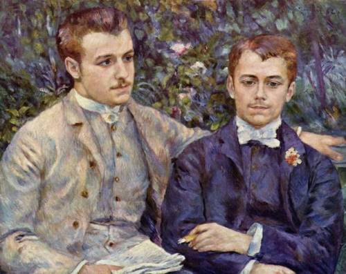 artist-renoir: Portrait of Charles and Georges Durand Ruel, 1882, Pierre-Auguste RenoirMedium: oil,c