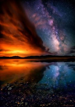 djferreira224:  Sunset and Milky Way over