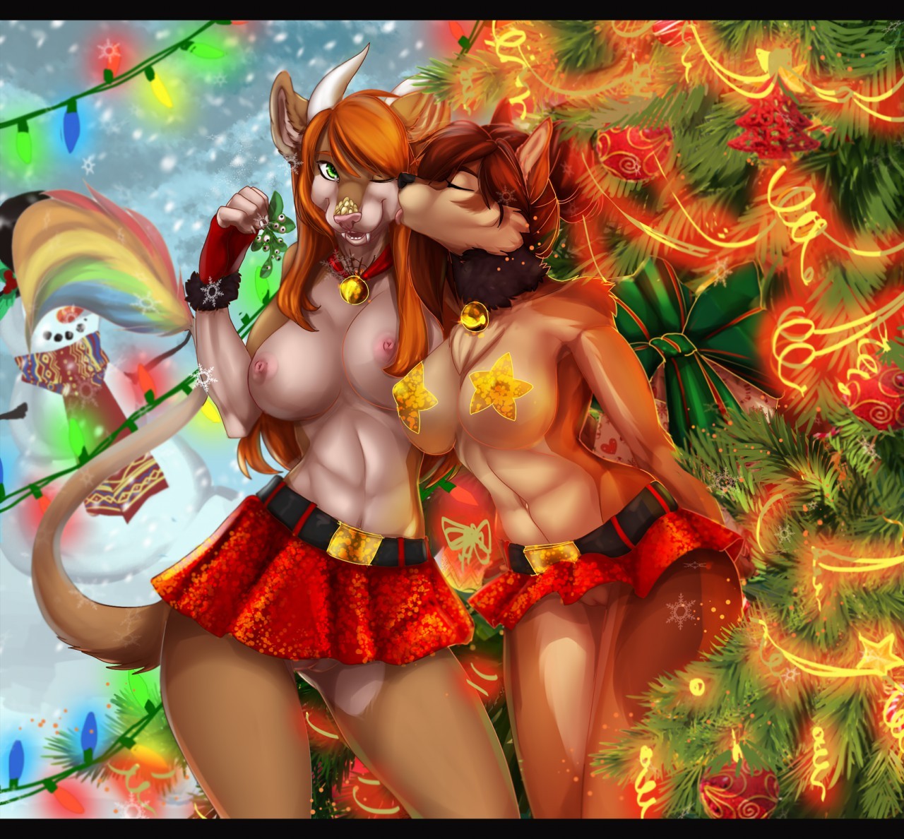 sexyyiff:  Some sexy christmas girls to finish the night off, good night guys an