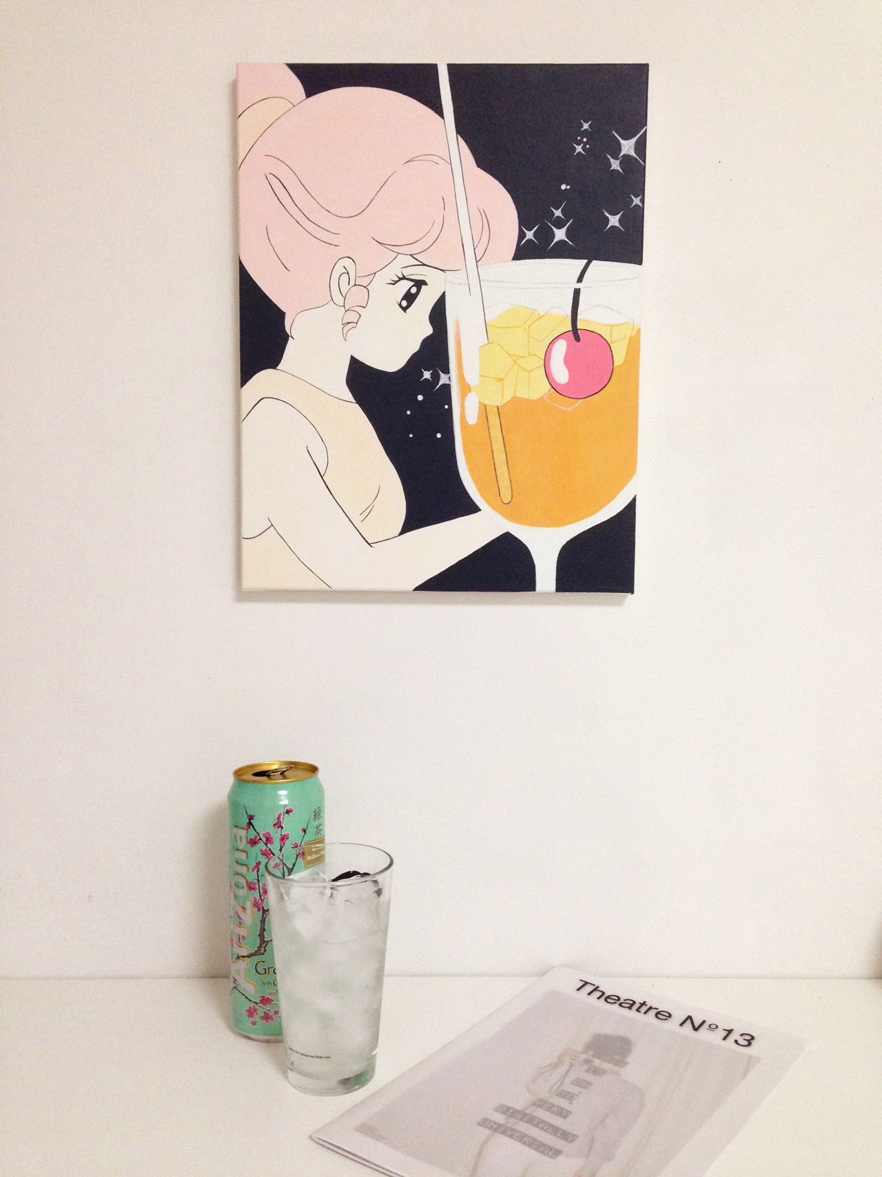 dearninety:  creamy mami painting, acrylic on canvas, 40.9 x 31.8 cm theatre no.13