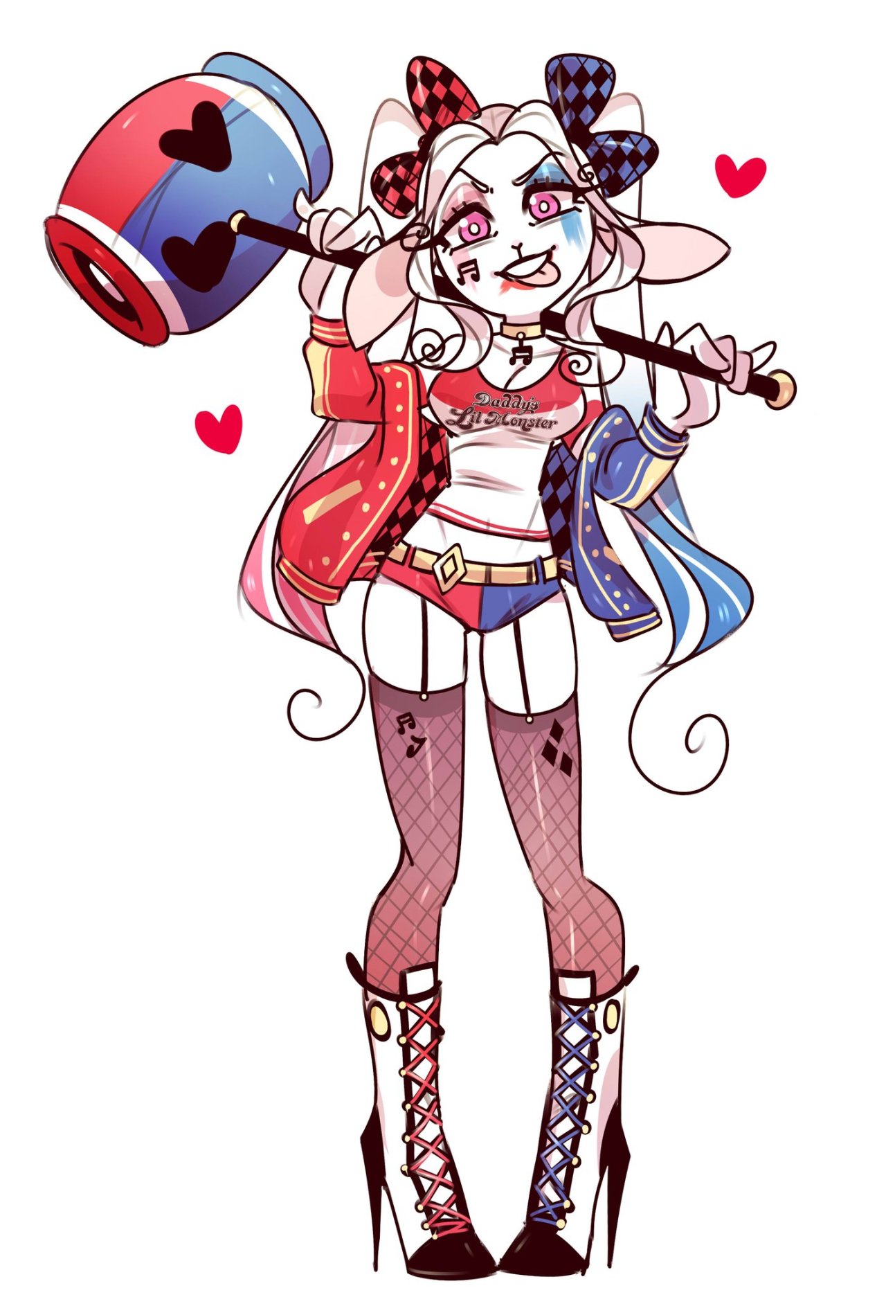 evaroze:I thought it would be fun to draw melody as harley quinn~~