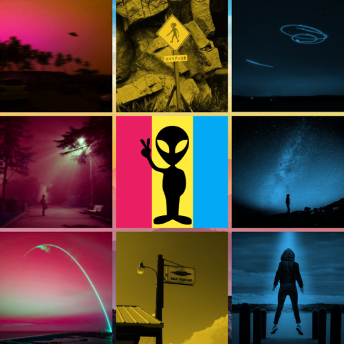 Pansexual Alien Moodboard !! this was really fun :’) 