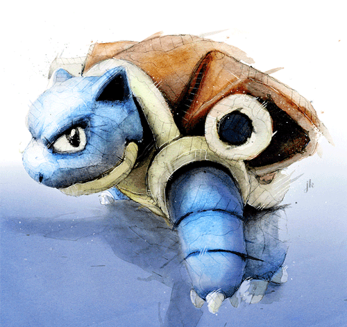 nerdsandgamersftw:  Beautiful Pokemon Artwork  Media & Materials used: Watercolour, ink, vivid, texture, mechanical pencils, ink pens, twink, adobe Photoshop cs5Total time taken: 250 hoursProject type: Commission / Personal  By Jeremy Kyle