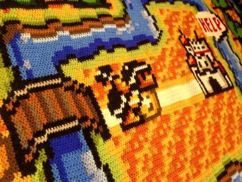 theomeganerd:  Dedicated fan spent 6 years crocheting a Super Mario Bros. 3 blanket   I want!