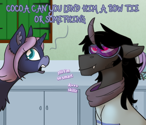 ask-king-sombra:  Formal Ski Goggles are tooottally a thing.  >w<…not gonna lie, part of me almost hoped they’d grab his goggles before he or CT had a chance to stop them. XD