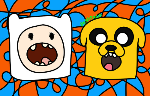 So I’m a bit hungover, but I very much wanted to draw Finn and Jake from Adventure Time. Enjoy <3