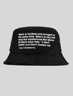 vintagexlife:  Yohji Black Bucket Hat kycvintage.com 