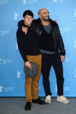 freyasfrench:  JOC and director Yann Demange at the 71 photocall in Berlin.