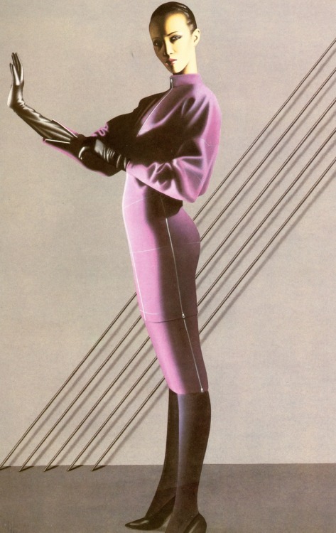 Iman in Azzedine Alaia, autumn 1983  