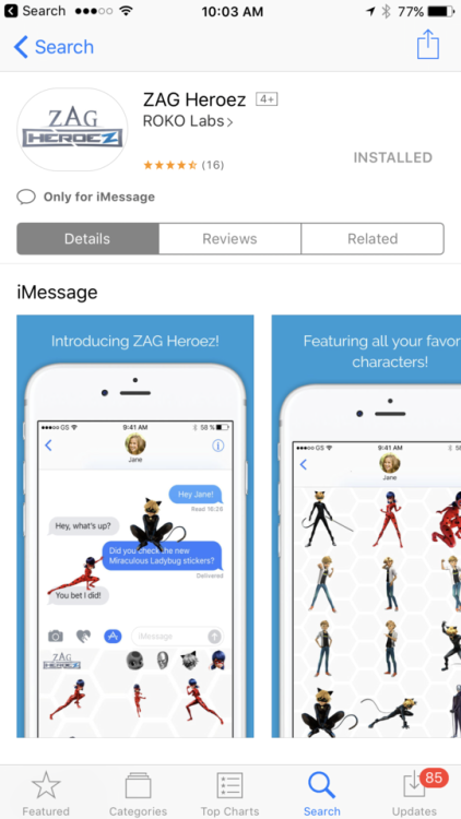 officialmiraculousladybug: Have you downloaded the ZAG HEROEZ iMessage sticker app yet?!? Coming soo