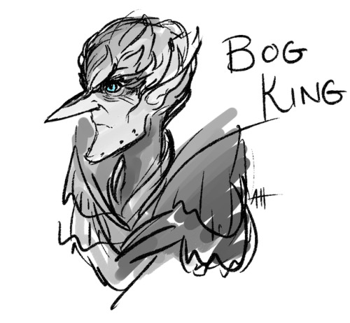 “My Boggy-woggy Kingy-wingy”Quick 5 minute warm up sketch of Bog King. I’ve been totally consumed by