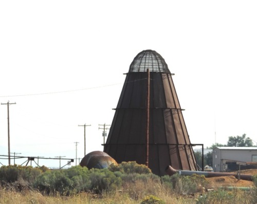 Sawdust Burner, Dorris, California, 2014.Once the triangular sawdust burners were a fixture of lumbe