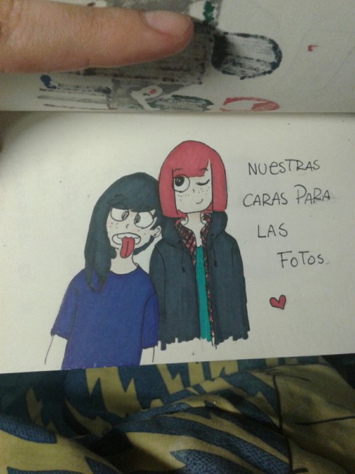 mi-mente-es-un-universo:  dibujos para mi polola, ella no tiene tumblr y quizas nunca los vea por aqui, pero quizas en algun momento de alguna forma, le llegue esta sorpresa ♡  para tamara  
