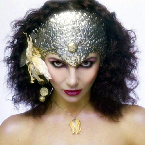Kate Bush by Lichfield, December 1980 wearing the &lsquo;Babooshka&rsquo; headdress seen in the song