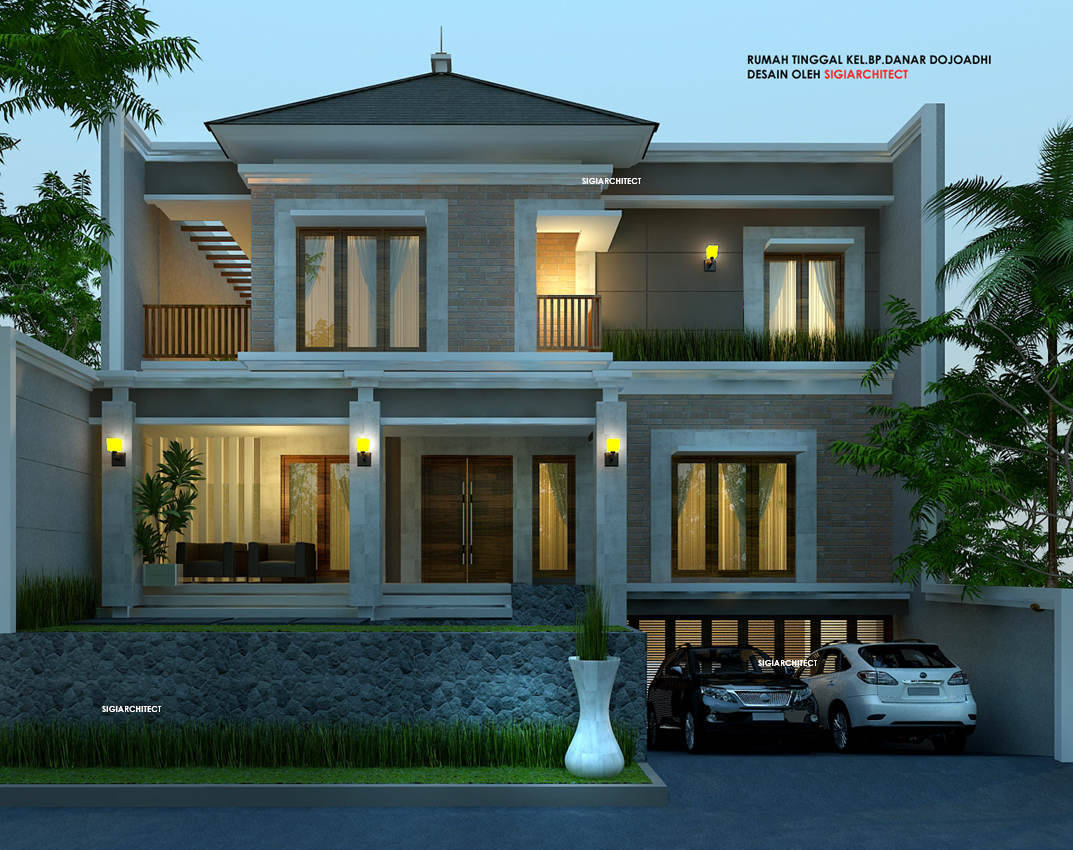 Jasa Arsitek Desain Rumah Tropis Villa Mewah Kantor Interior Desain Rumah Bali Modern Semi Basement