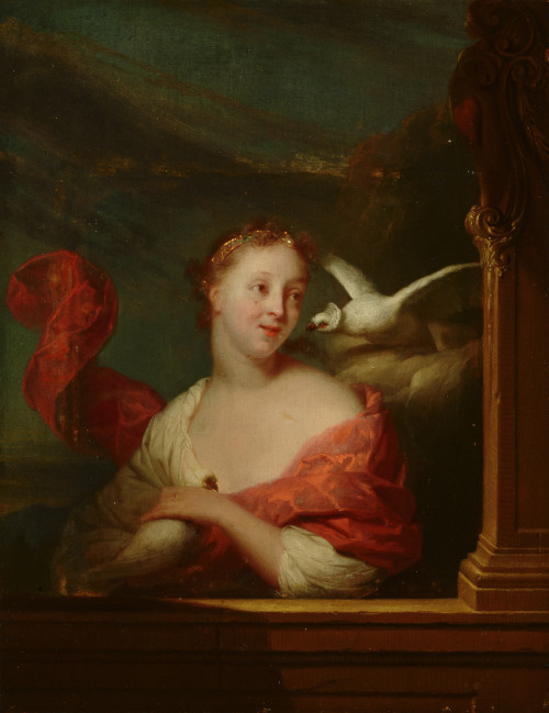 hildegardavon:  Godefridus Schalcken, 1643-1706   Young woman with Pigeons (also dit Venus), ca.1680