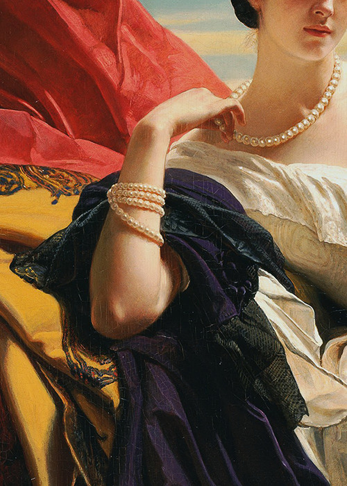 sophistae:Franz Xaver Winterhalter, Princess Leonilla (detail), 1843 (x)