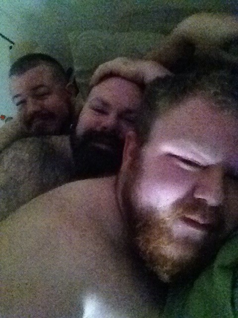 foxbear:  shades07:  My best friend Gabe, Daddy and I relaxing before a movie last