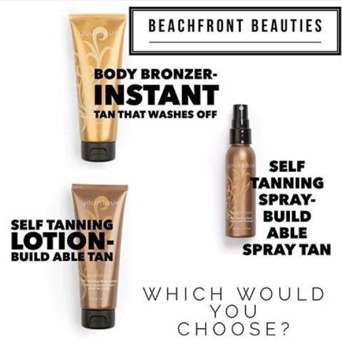 Would you rather risk getting skin cancer in a tanning bed or use one of our amazing self-tanners to