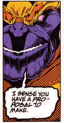 thecomicsvault:  T H A N O SWARLOCK AND THE