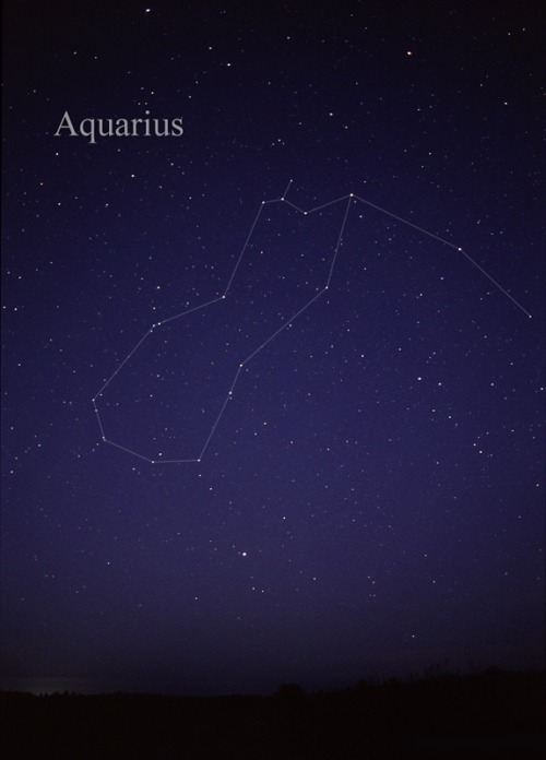 wonders-of-the-cosmos: Constellations: Aquarius   Aquarius is a constellation of the zodiac, situated between Capricornus and Pisces. Its name is Latin for “water-carrier” or “cup-carrier”, and its symbol is ♒, a representation of water. Aquarius
