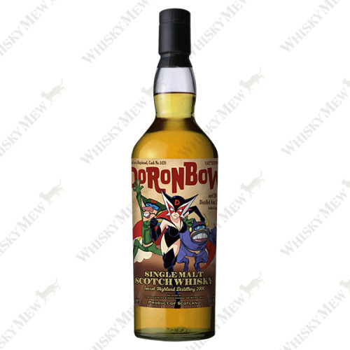 Images of special edition whiskey bottles featuring Doronjo and the Doronbo trio.