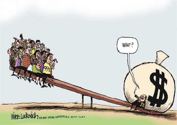 cartoonpolitics:  “A nation will not survive morally or economically when so few