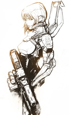 flavarush:   Armored combat trooper  Motoko