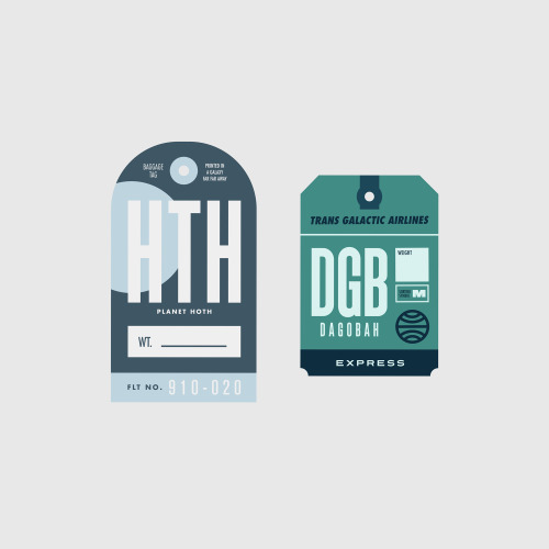 graphicdesignblg: Star Wars luggage tags by Ron Ferree