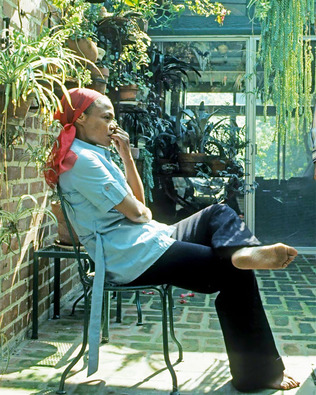 Eartha Kitt at home in Los Angeles, California, 1976.