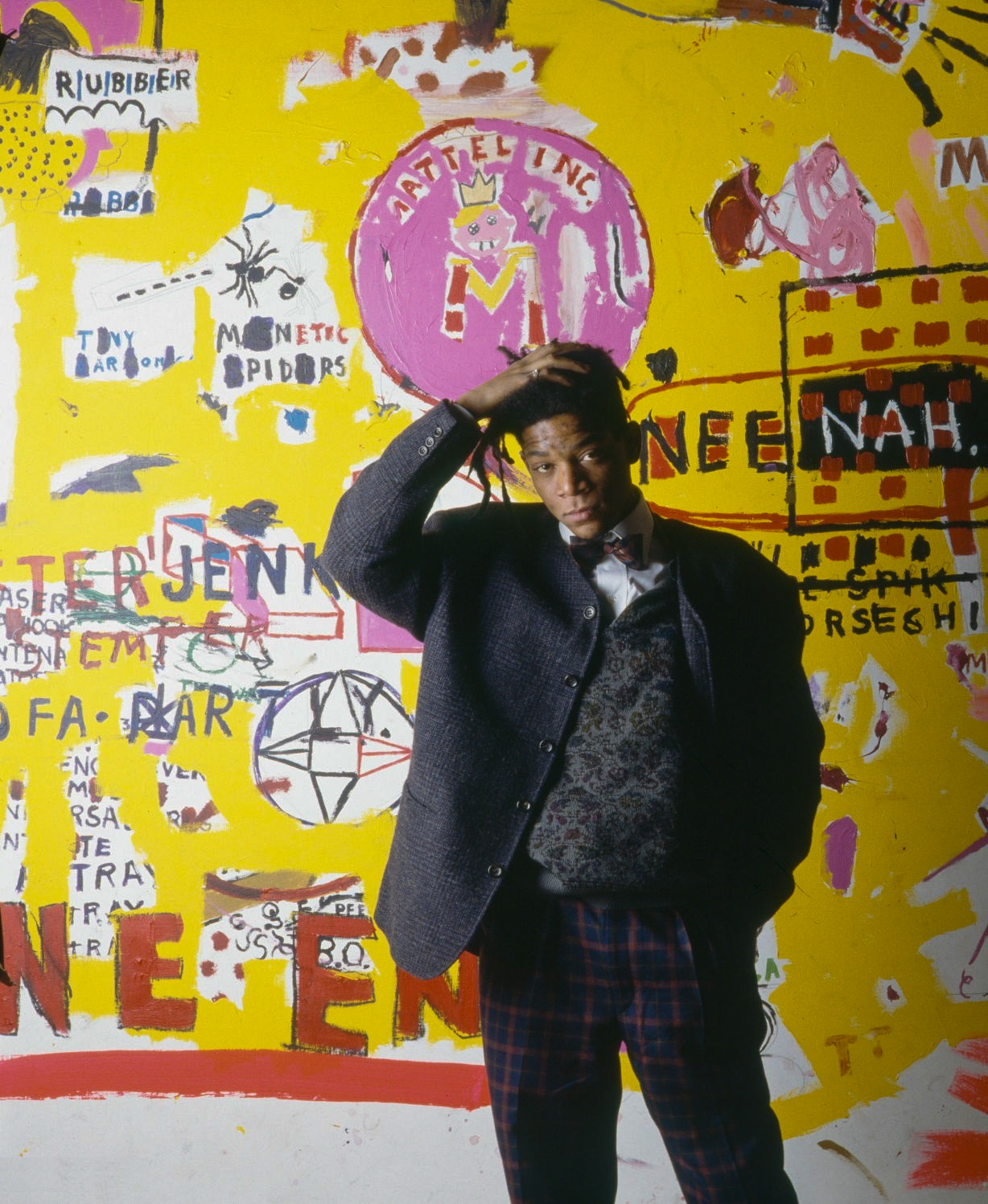 Jean-Michel Basquiat during his exhibition at the... - Eclectic Vibes