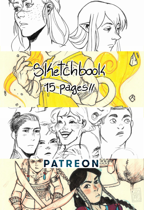 Sketches Pack!!! July and August! get them just pledging 1$ on my Patreon!! >> https://www.pat