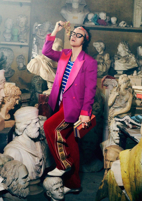 harrystylesdaily:Harry Styles for the Gucci Pre-Fall collection 2019. Photographed by Harmony Korine