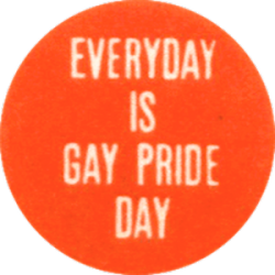 lesbianherstorian:  a pride button from out/look: