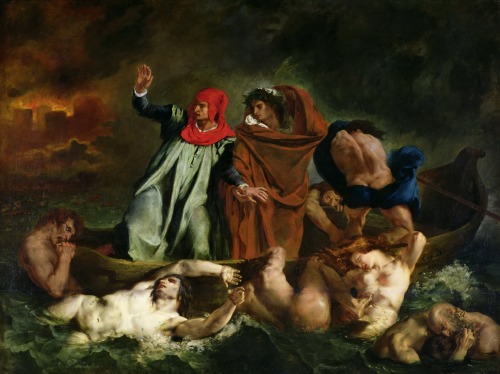 scribe4haxan:The Barque of Dante (1822) - Eugène Delacroix