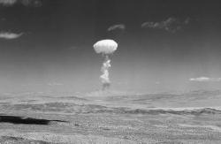 Vintagelasvegas: Mushroom Cloud Above Yucca Flat, Nevada Test Site, April 22, 1952.