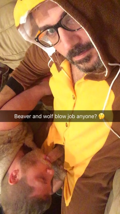 Snapchat halloween fun. Wolf and beaver meet
