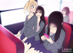 lewdua:     Alison turned to her brother : “We have to take the fucking bus today…” A single seat remained on the bus and the siblings took it, annoyed that they had to sit together. Alison twirled her hair, bored, tapping her heel to pass the