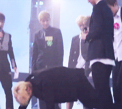 pandreos:  jongin picks sehun to sit on his back for his push-ups punishment   