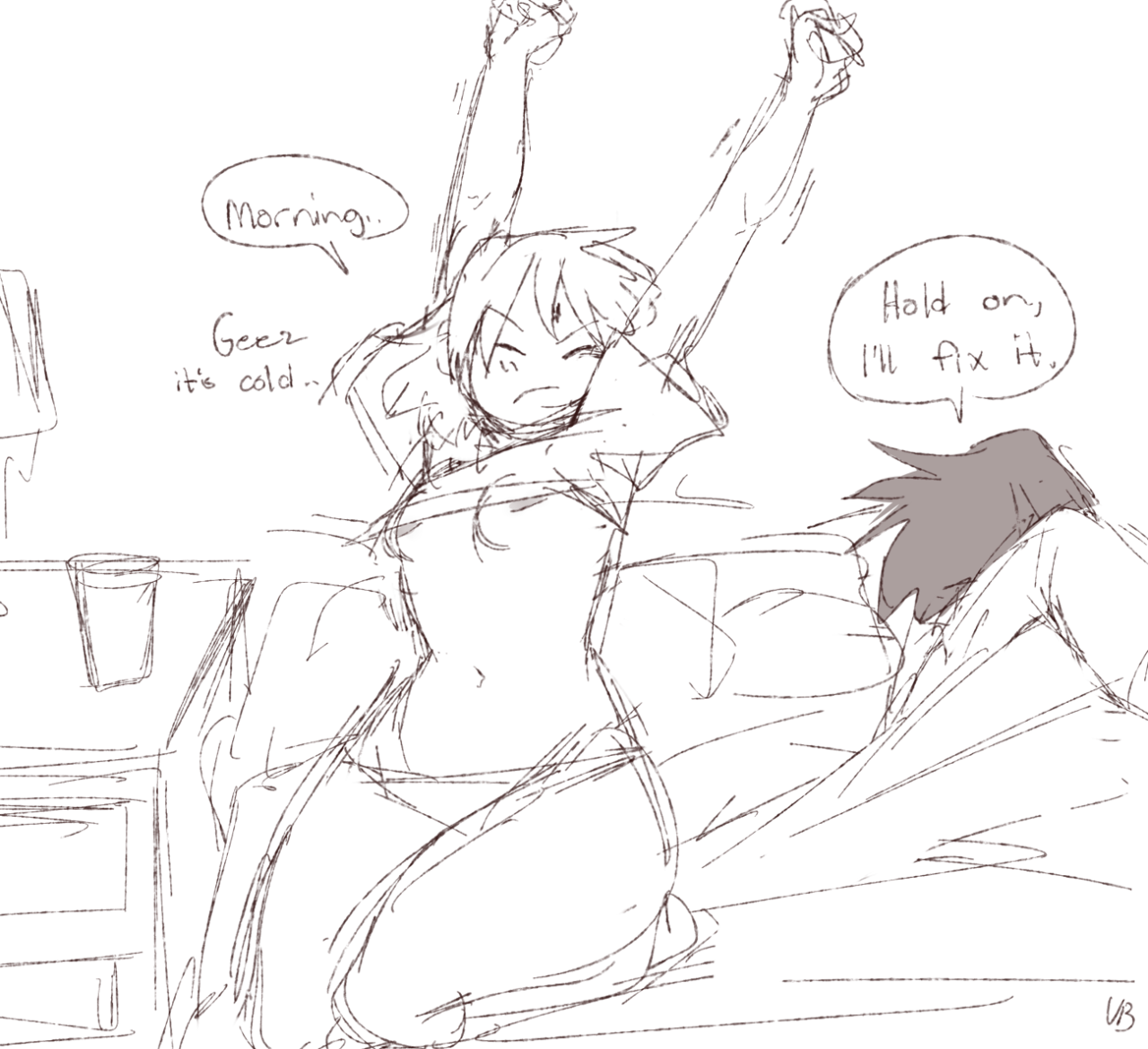 souredcandy:  neither of them are big morning people but waking up to keep his gf