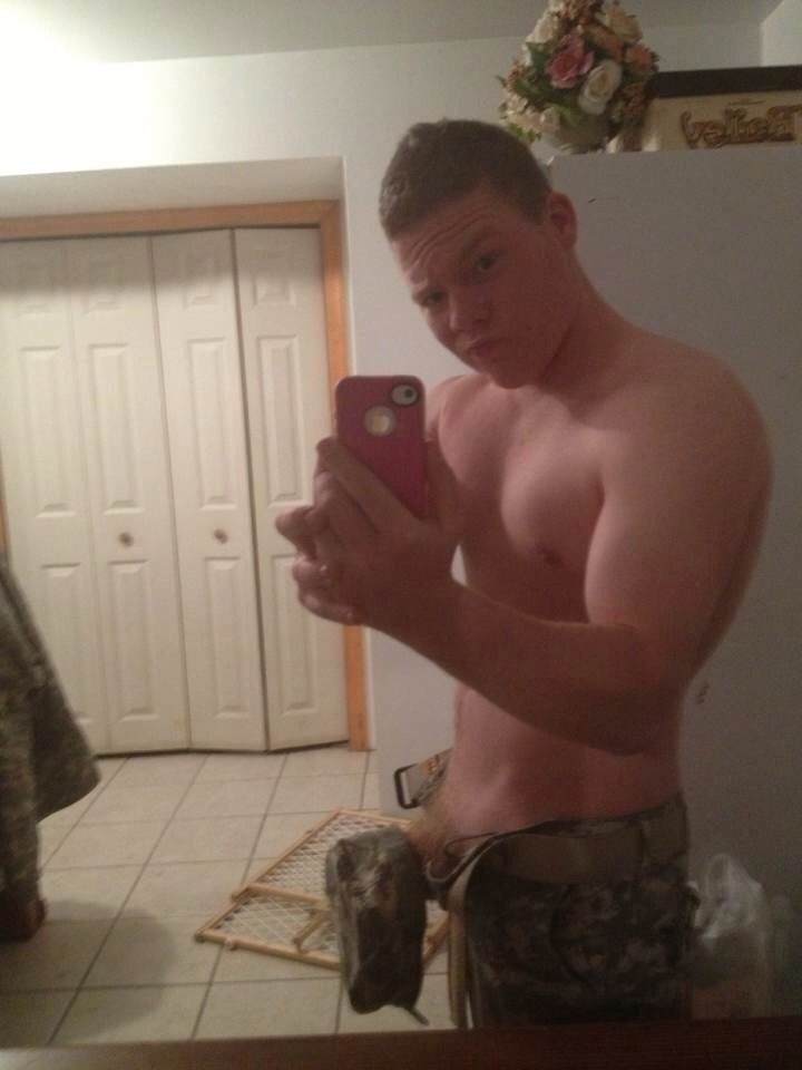 straightboyselfpics:  Cole Cole wears his uniform with pride. This aspiring recruits