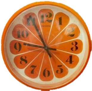 orange clock