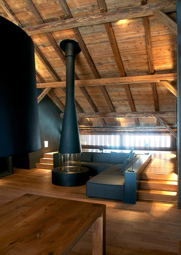cjwho:  Jérémie Koempgen | luxury wooden livingroom with a fireplace