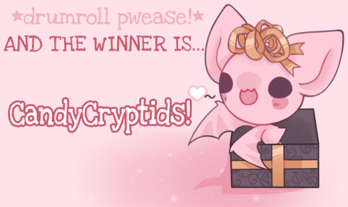 Congratulations to our winner @candycryptids !!!The winner has a week to claim their prize! If there
