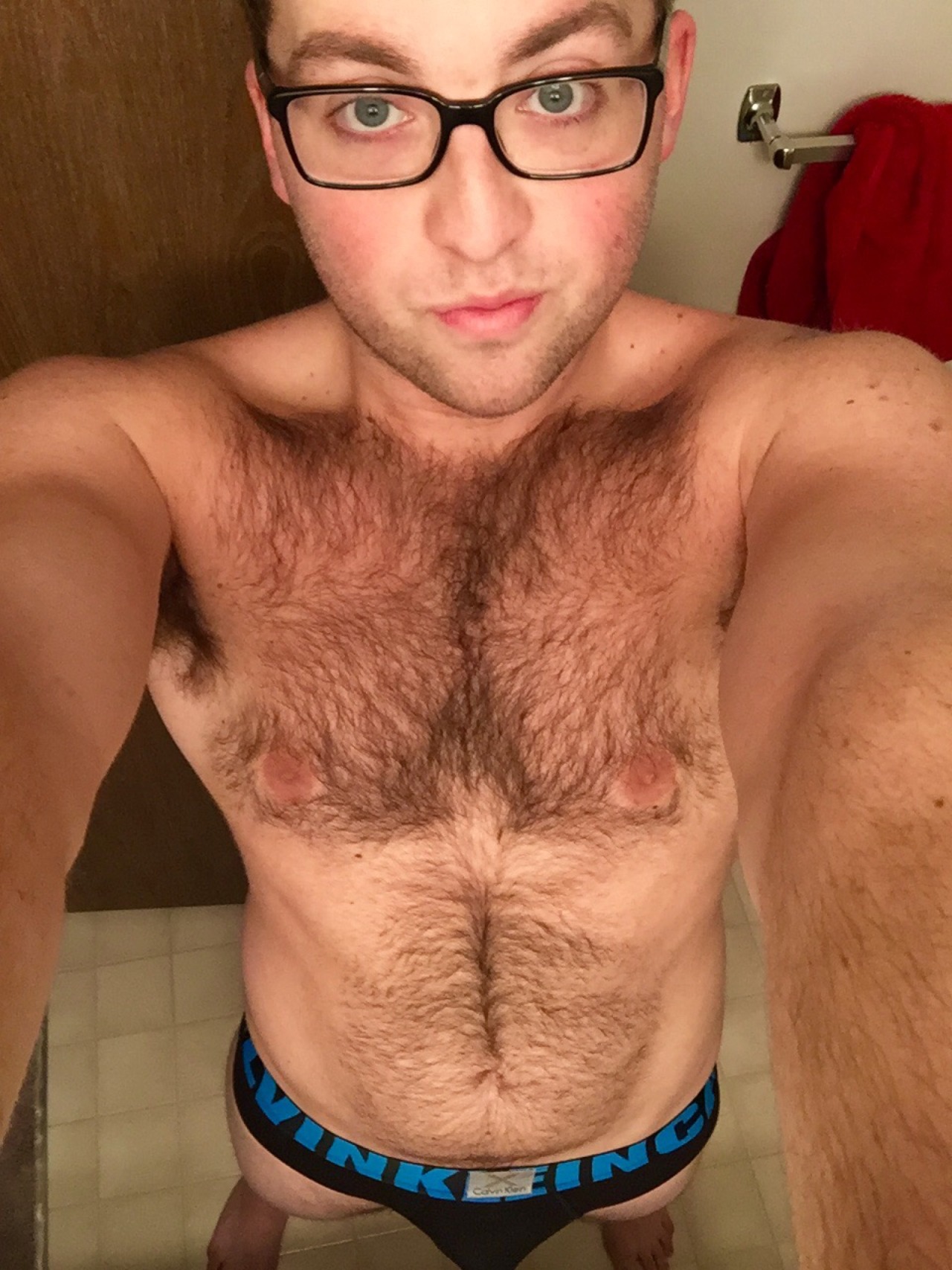 hairy guy underwear selfie