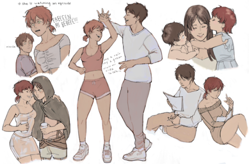 AU where everyone is part of the team behind the series. Eren and Isabel are typical hispanic siblin