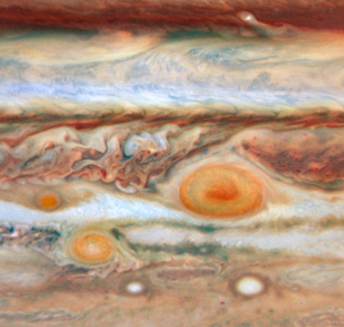 back-to-the-stars-again:  Red Spots On Jupiter.  Credit M Wong and I de Pater