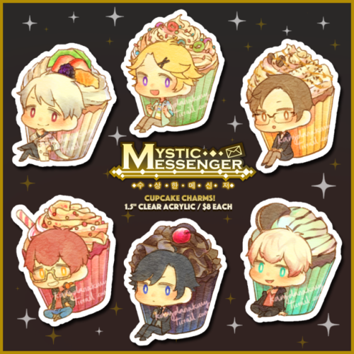 mystic messenger cupcake charms up for preorder!closing late march/early april!!please visit ht