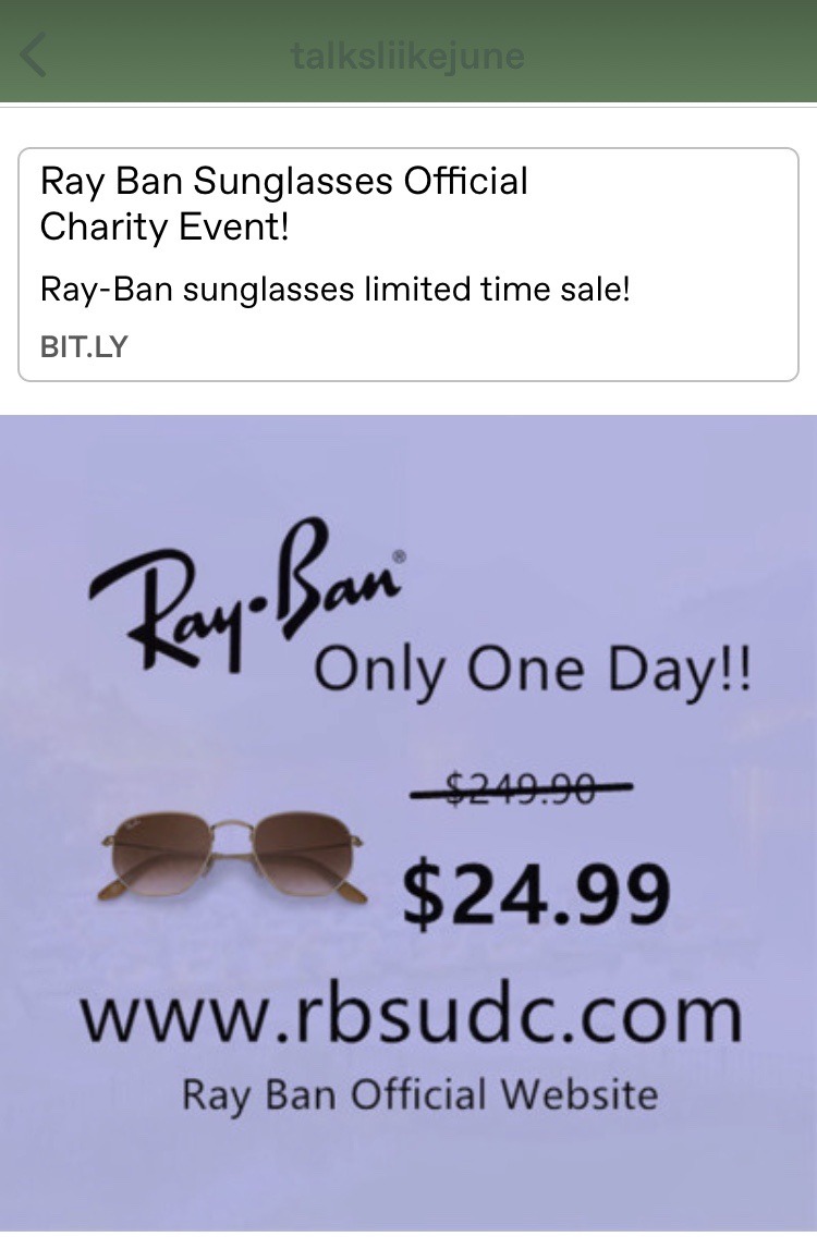 ray ban charity sale