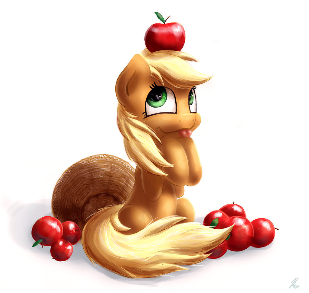 theponyartcollection:  Apple by HieronymusWhite  x3 Silly AJ~ &lt;3